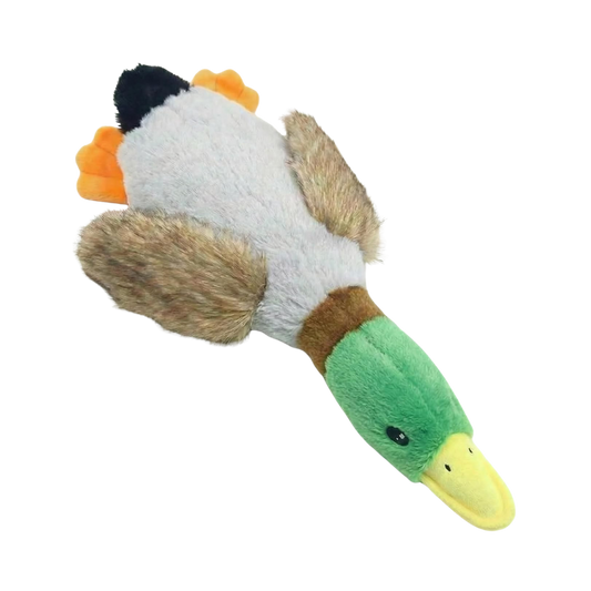 Mallard Duck Plush Dog Toy with Crinkle & Squeaker
