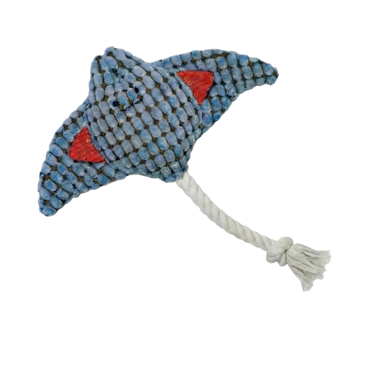 Stingray Plush & Rope Dog Toy